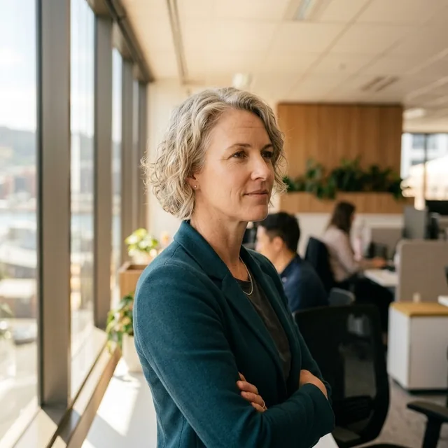 HR and People leader in a modern office