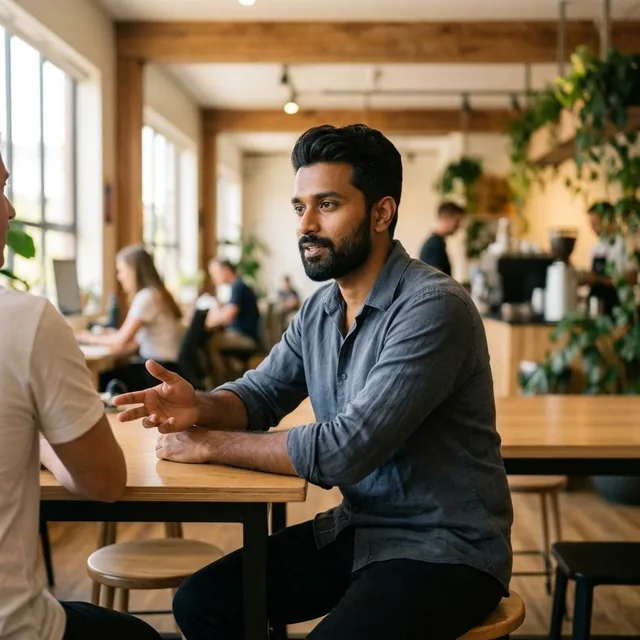 Recruiter talking with a candidate